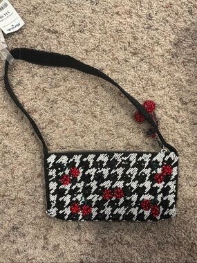 Cherry Beaded Purse With Charm